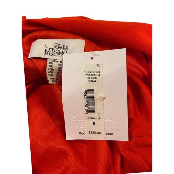 Badgley Mishka Bella Camille Gown Red Size 8 NWT Stealth Wealth Formal Glam - Picture 3 of 13